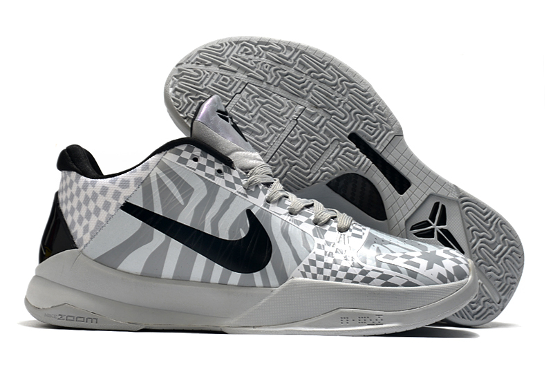 2020 Nike Kobe Bryant 5 Zebra White Grey Black
